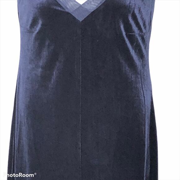 Romeo & Juliet Couture Navy Velvet Maxi Slip Gown Medium NWT - Picture 11 of 16
